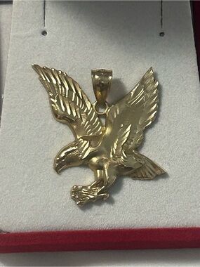 Gold Eagle Pendant Necklace Charm
